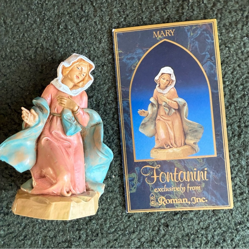 Fontanini Heirloom Mother Mary‎ Nativity Figure Figurine 5" Italy 1992 VTG - Picture 3 of 5